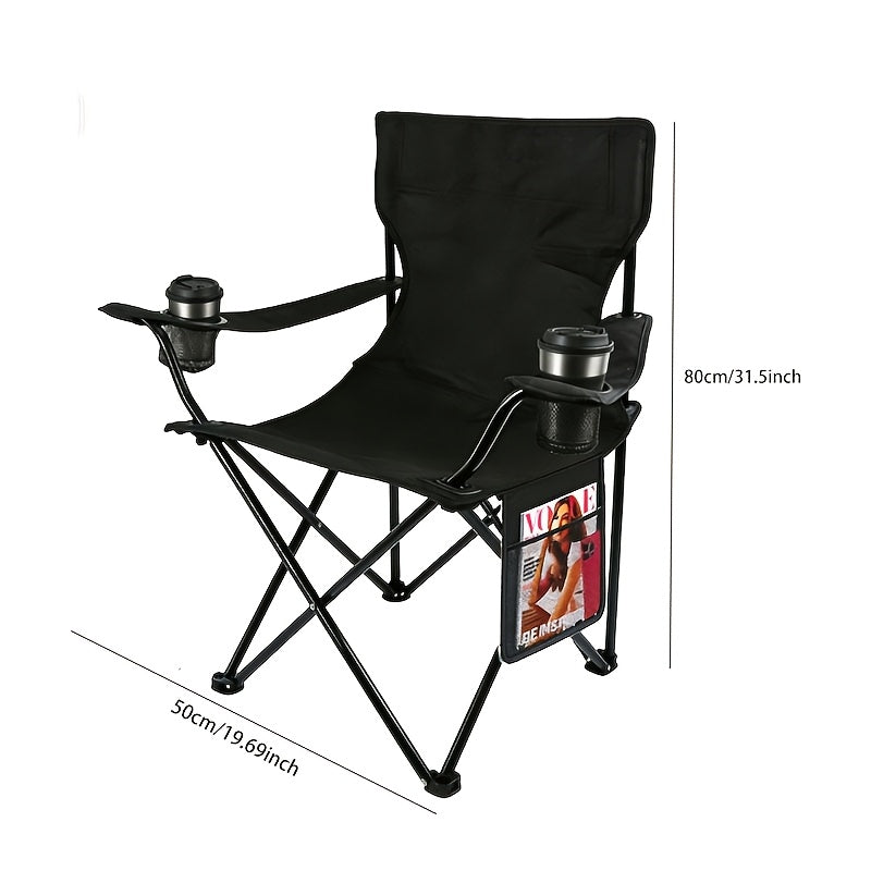 Portable Camping Chair with Canopy – Folding Chair with UV Sun Shade 600D Oxford Fabric Lightweight & Durable for Camping Beach Picnics Fishing & Sports, 4 Colors