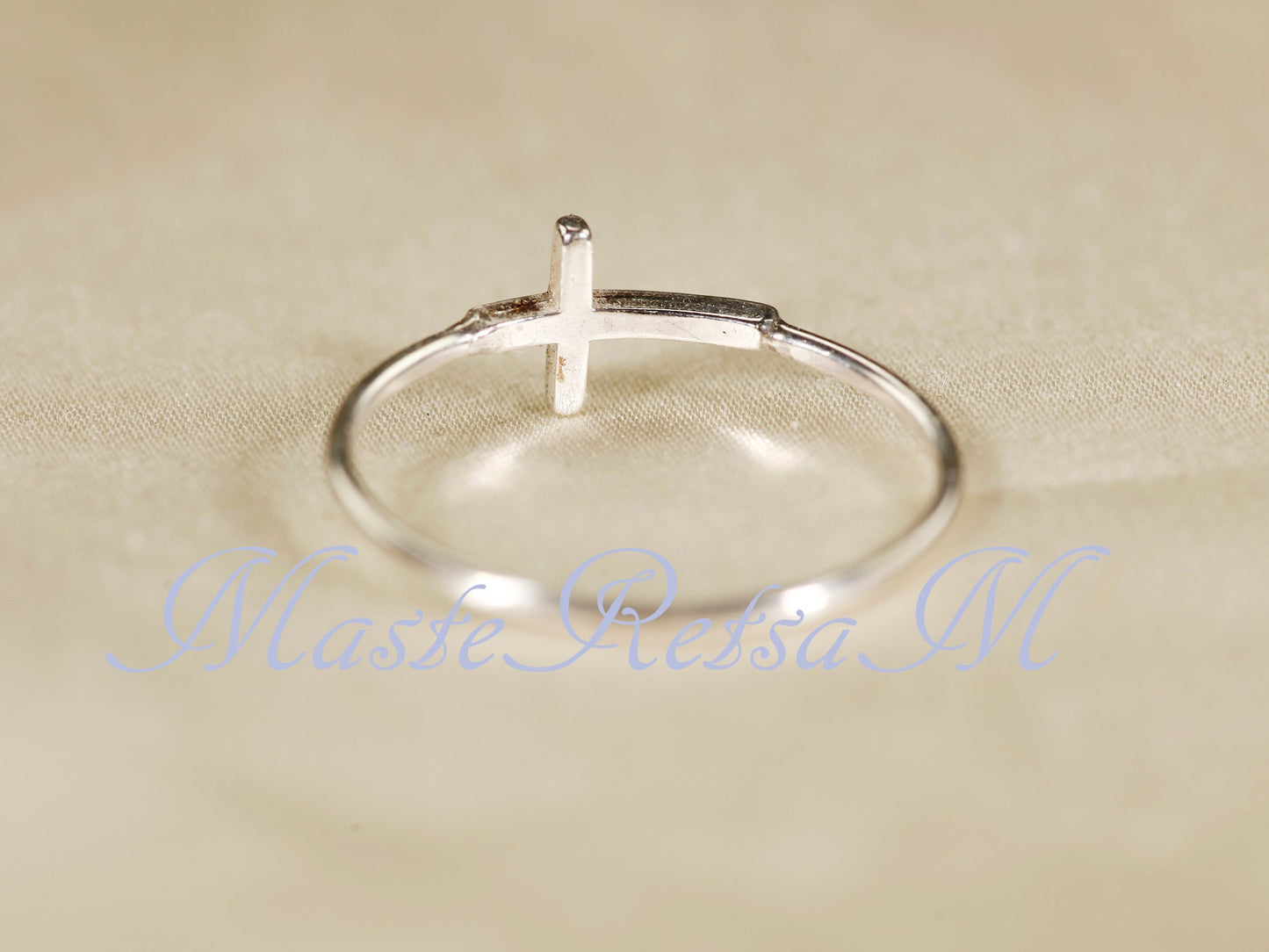 Handmade 925 Sterling Silver Cross Ring Christian Faith Jewelry US Standard Sizes Artisan Crafted Thin Band Daily Wear Religious Gift