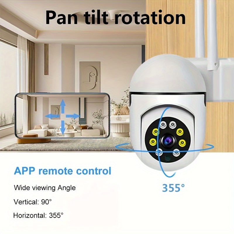 WiFi Security Camera 2-Pack 3MP Full HD - Night Vision, 2-Way Audio, Motion Detection & Real-Time Alerts, IP54 Waterproof Indoor Outdoor Surveillance Camera with App Remote Access & USB