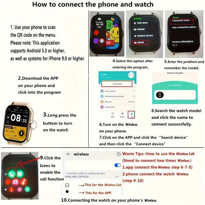 Smart Watch 1.83" Bluetooth Calling & Message Fitness Tracker – Multi-Sport Modes, Music Playback, Remote Camera, GPS Positioning, Compatible with Android & iPhone, Perfect Gift for Men & Women