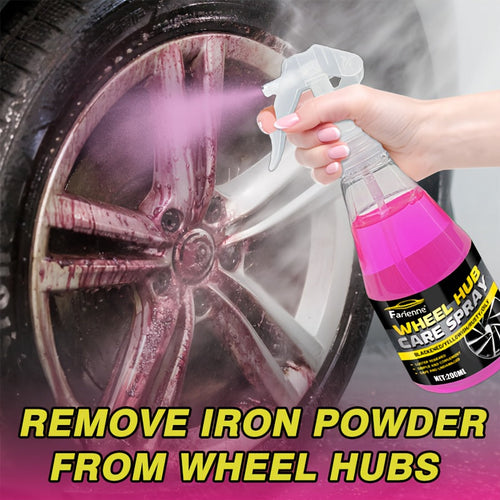 Wheel Cleaner & Iron Remover Spray 6.76oz – Brake Dust Remover, Restores Shine, Rust & Corrosion Protection, Safe for Alloy Chrome Painted Steel Wheels, Easy Trigger Spray Car Detailing