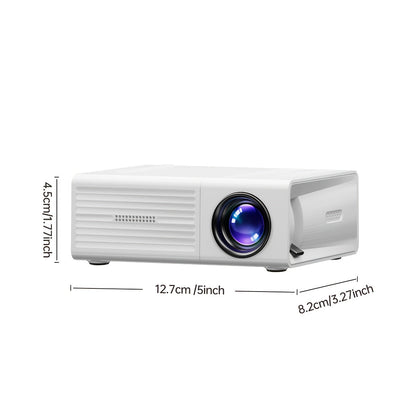 Mini Portable Projector 1080P Native Resolution Supports 4K – Home Theater Movie Projector with USB Connection & Remote Control, Compact Video Projector for Office Outdoor Camping Backyard Movies
