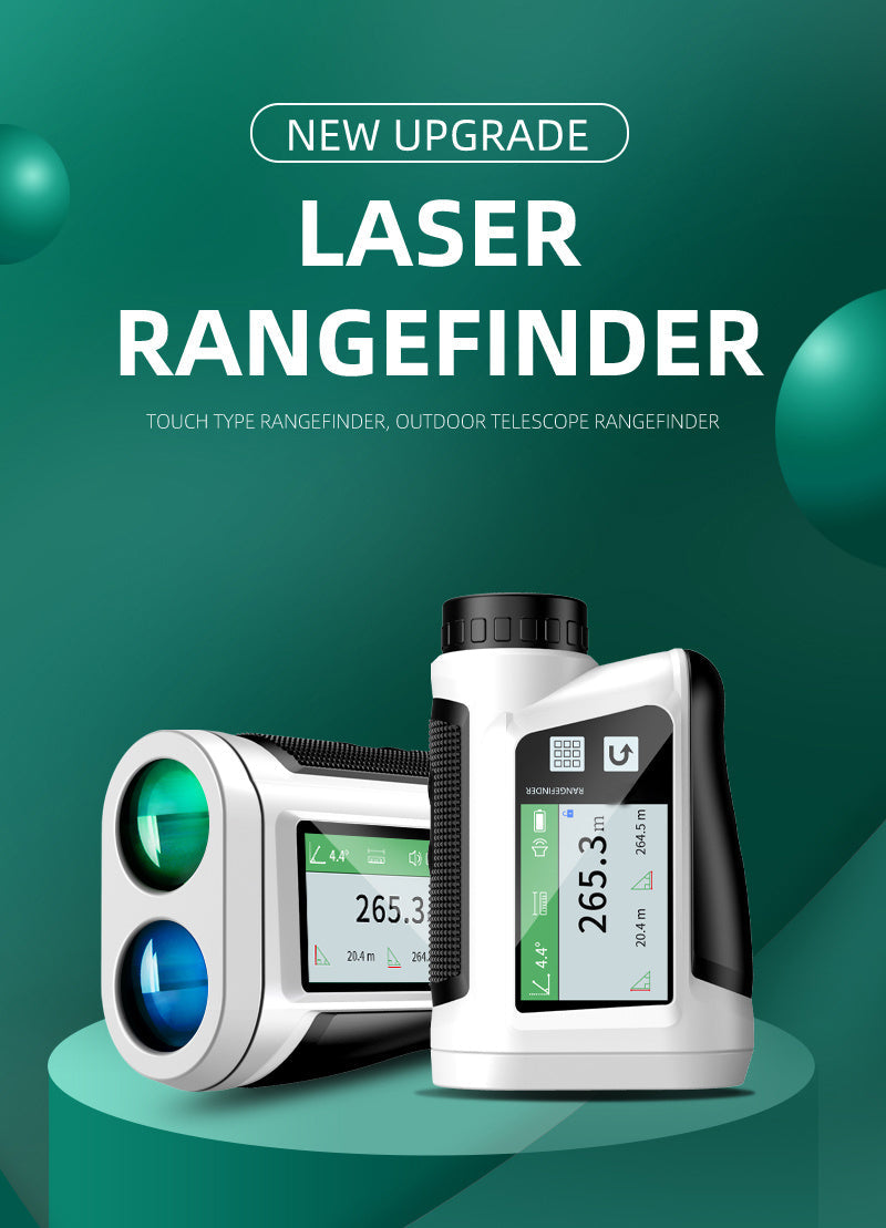 Nohawk 1000 Yard Laser Rangefinder with Side Color Display USB Rechargeable English Voice Broadcast Slope Compensation Vibration Alerts 9 Modes M Yard Ft for Golf Hunting Disc Golf Black White