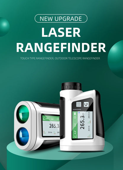 Nohawk 1000 Yard Laser Rangefinder with Side Color Display USB Rechargeable English Voice Broadcast Slope Compensation Vibration Alerts 9 Modes M Yard Ft for Golf Hunting Disc Golf Black White