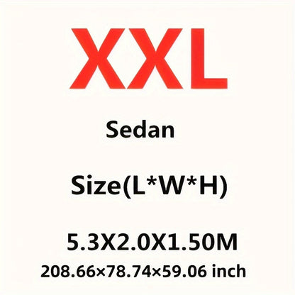 Waterproof Car Cover for Sedan & SUV – All Season UV Protection, Rain, Snow & Dust Shield, Thickened 190T Oxford Cloth, Fits Cars 183–216 Inches, Storage Bag Included – Black