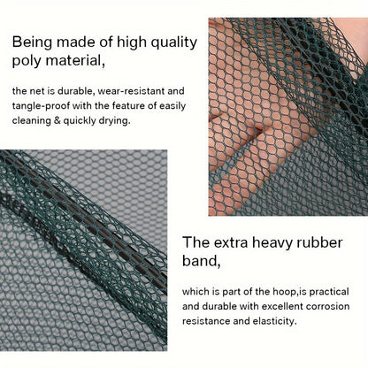 Foldable Fishing Landing Net with Telescoping Aluminum Alloy Pole – 3 Sizes 86CM 110CM 130CM, Collapsible Metal Net for Fish Crab Crayfish Shrimp, Portable Fishing Gear