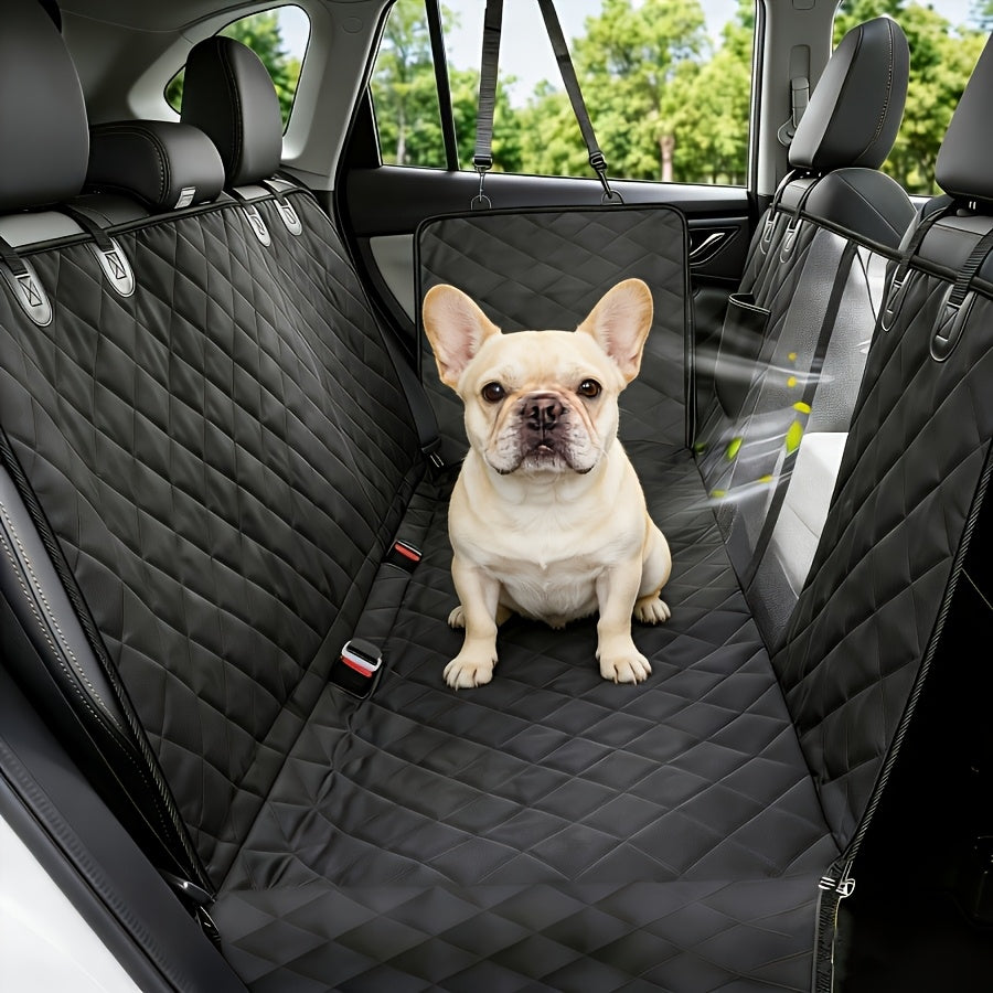 Heavy Duty Dog Car Seat Cover Waterproof Non-Slip Backseat Protector Scratch-Proof Spill-Proof Nylon Pet Seat Cover SUV Sedan Truck Side Flap Door Protection Easy Install Machine Washable