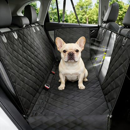 Heavy Duty Dog Car Seat Cover Waterproof Non-Slip Backseat Protector Scratch-Proof Spill-Proof Nylon Pet Seat Cover SUV Sedan Truck Side Flap Door Protection Easy Install Machine Washable