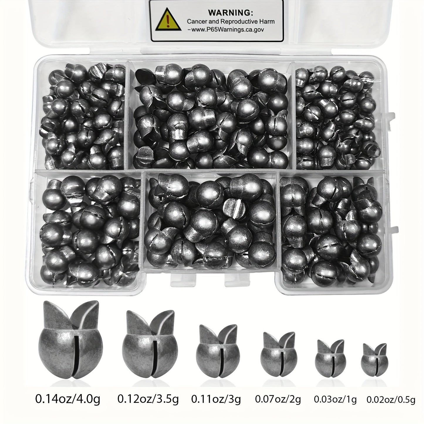 Fishing Weights Sinkers Split Shot Set 120PCS & 200PCS – Round Removable Reusable Fishing Sinkers in 5/6 Sizes for Carp, Fly, Ice & Lure Fishing