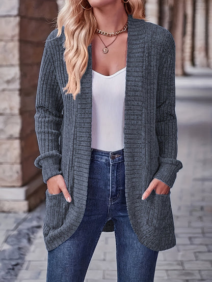 Women's Loose Casual Long Sleeve Blouse Solid Color Pocket Thread Splicing Relaxed Fit Top 10 Colors S-XXL Everyday Wear