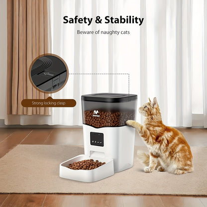 Smart WiFi Cat Feeder 3L Automatic Pet Food Dispenser with App Control – Up to 10 Meals Per Day, Camera & Voice Assistant Compatible, USB-Powered, Remote Monitoring for Cats & Dogs