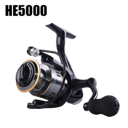 Spinning Fishing Reel HE1000-7000 Metal Spool Rocker Arm 5.2:1 Gear Ratio 22LB Max Drag Left Right Hand Interchangeable Smooth Sensitive for Freshwater Saltwater Bass Trout Carp Fishing