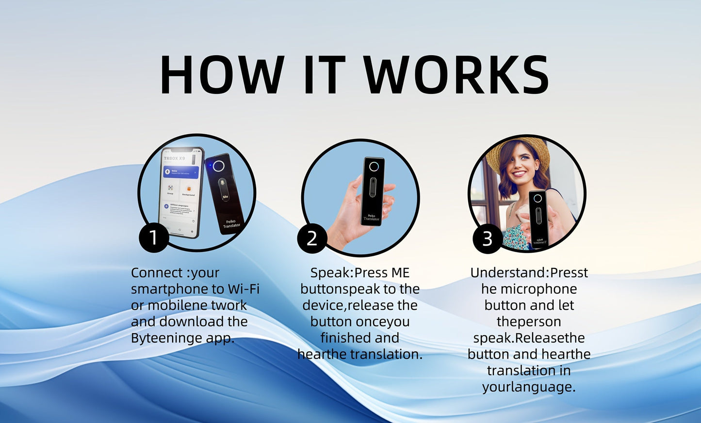 Portable Language Translator Device – Two-Way Instant Voice Translation, 136 Languages, WiFi & Offline Support, High Accuracy AI Translator for Travel, Business, Learning & International Communication