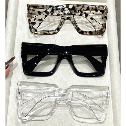 Vintage Square Full Rim Clear Lens Glasses Set 3pcs 4pcs Polycarbonate Fashion Eyewear for Women Men - Retro Office Everyday Blue Light Blocking Style Frames