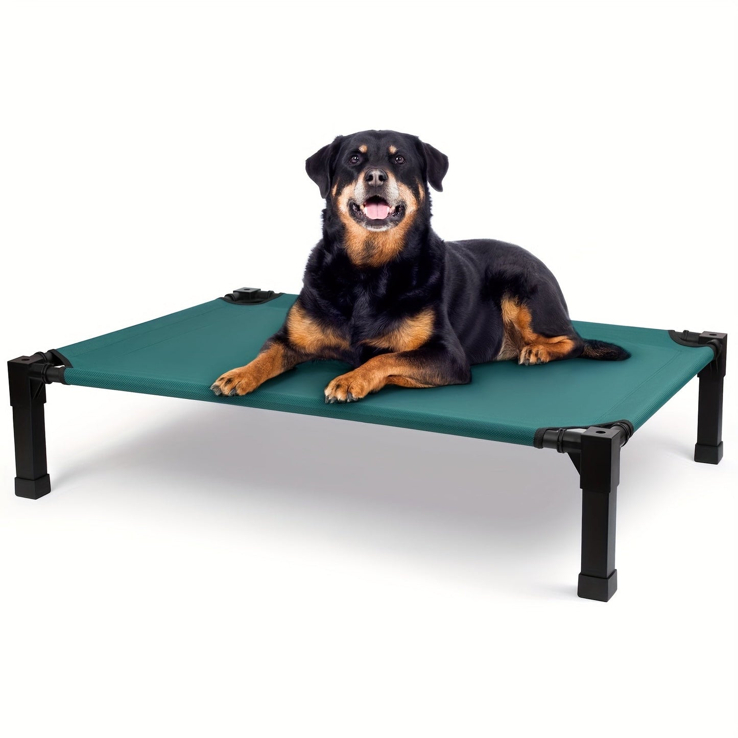 Cooling Elevated Dog Bed Raised Cot with Breathable Mesh and Metal Frame - Washable Portable Dog Cot with No-Slip Feet for Indoor and Outdoor Use, Multiple Sizes and Colors Available