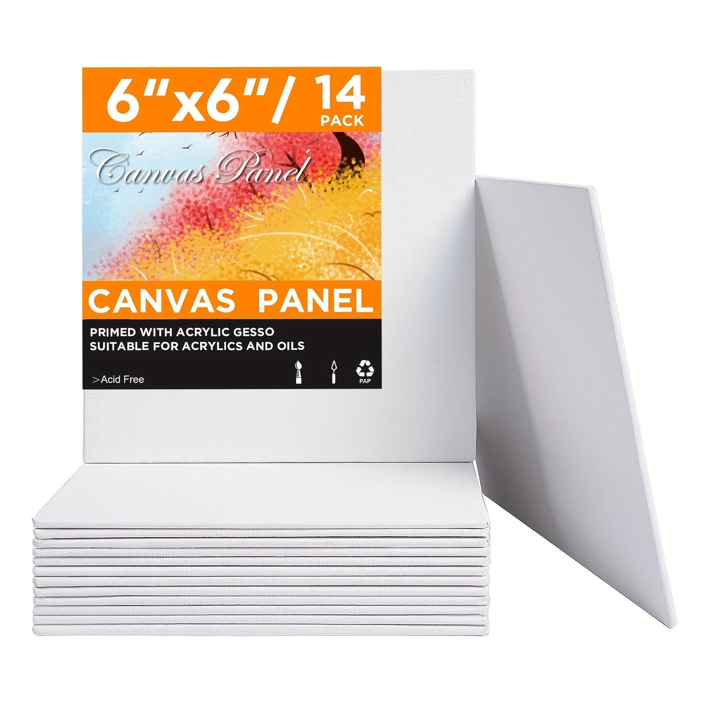 Canvas Boards 5x7 Inch 12 & 24 Pack – Primed Acid-Free Blank Art Panels Ready to Paint with Acrylic, Oil & Watercolor, Heavyweight Cotton, for Artists & Beginners