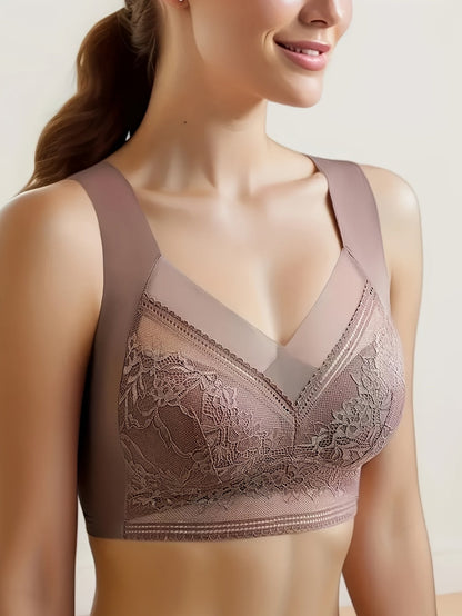 4 Pack Lace Ice Silk Bra Vest for Women – Traceless Gathered Support, Breathable Thin Style with Beautiful Back Design, Sizes S-XXL, 2 Multicolor Sets