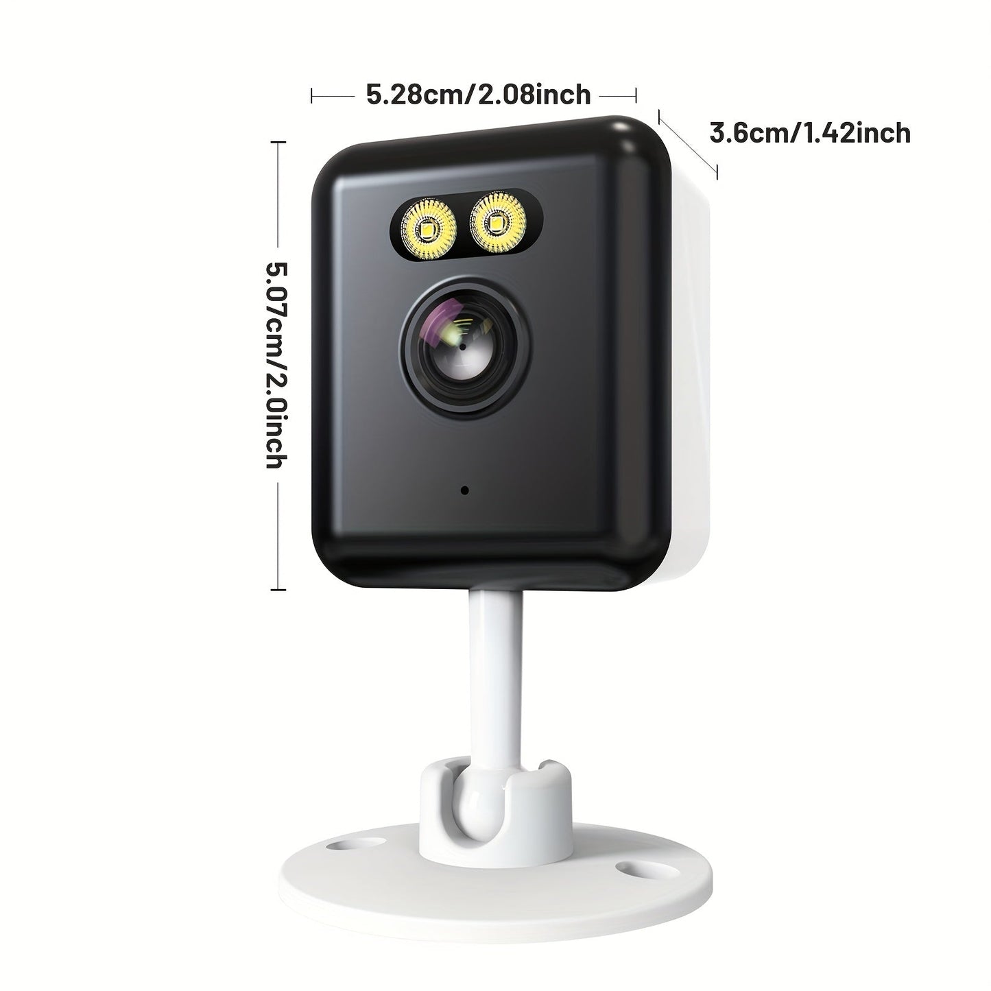 2 Pack WiFi Indoor Security Camera 3MP HD AI Humanoid Detection Full Color Night Vision Two-Way Audio Smart Motion Detection Alexa Compatible App Control Home Surveillance Camera