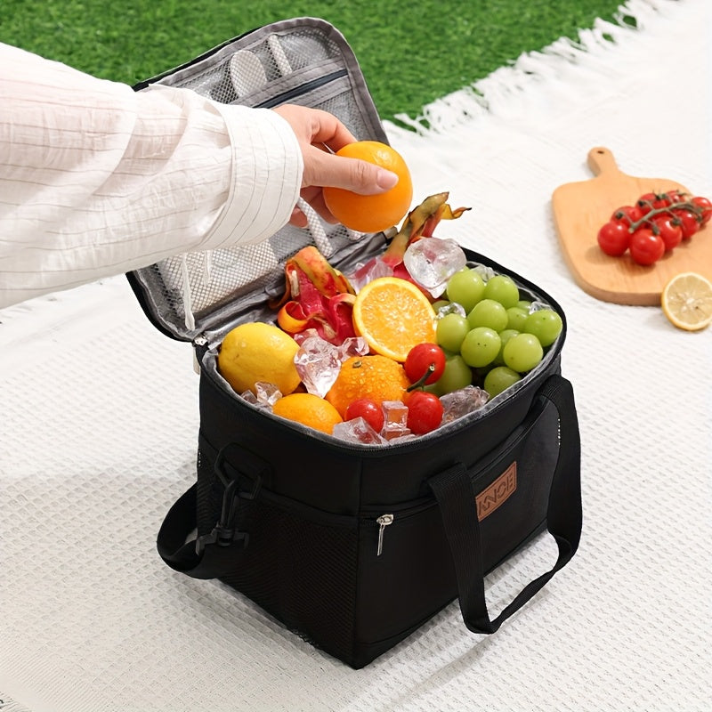 Insulated Lunch Bag Foldable Leakproof Thermal Tote for Work School Travel Picnic – Aluminum Foil Lining Keeps Food Cold Fresh Bento Box Bag Black Green Pink Floral