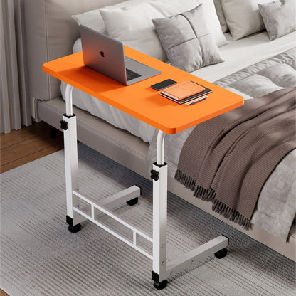 Mobile Lift Table Adjustable Height Rolling Laptop Desk Bedside Sofa Side Table for Bedroom Home Office