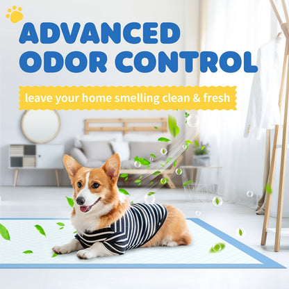Dog Pee Pads 100 Count – 6-Layer Super Absorbent Puppy Training Pads, Leak-Proof & Odor Control, Disposable Dog Potty Pads for Puppies, Dogs & Cats, 34"x28" or 22"x22"