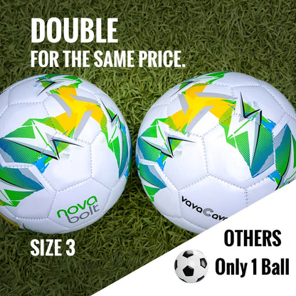 2-Pack Portable Pop-Up Soccer Goal Set – 4’x3’ Folding Soccer Nets for Youth & Adults, Includes 2 Balls, Pump & Carrying Bag, 450D Oxford Fabric, Indoor Outdoor Backyard Soccer Goals (Green/Pink)