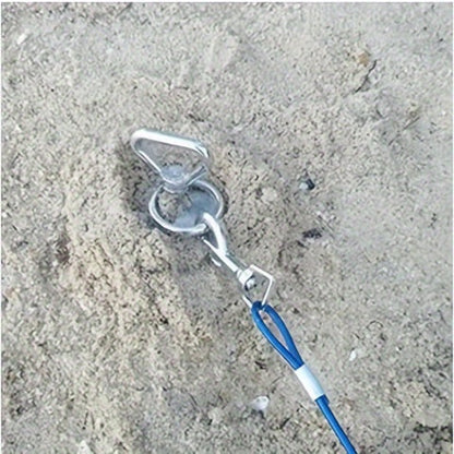 Heavy Duty Dog Stake Tie Out – 304 Stainless Steel Spiral Ground Anchor with 360° Swivel, Anti-Tangle, Holds Up to 200 lbs, for Camping, Beach & Yard Use