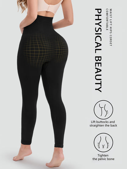 Butt Lifting Capri Leggings for Women – High Waist Tummy Control Yoga Pants, Squat Proof Stretchy Shaping Workout Capri, Apricot & Black