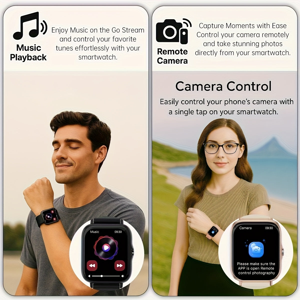 2026 Smartwatch Unisex Wireless Calling Dialing Multiple Sports Modes Heart Rate Message Notification Multi-App Alerts Fitness Tracker Watch for Men Women Compatible iPhone Android