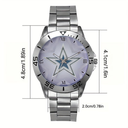 Men's Stainless Steel Band Quartz Watch Casual Simple Round Dial Analog Wristwatch Classic Metal Fashion Watch Gift for Men Silver