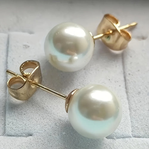 925 Sterling Silver Freshwater Pearl Stud Earrings for Women – 2 Pairs 7mm Hypoallergenic Classic Pearl Earrings, Elegant Jewelry Gift for Valentine’s Day Mother’s Day Birthday Anniversary
