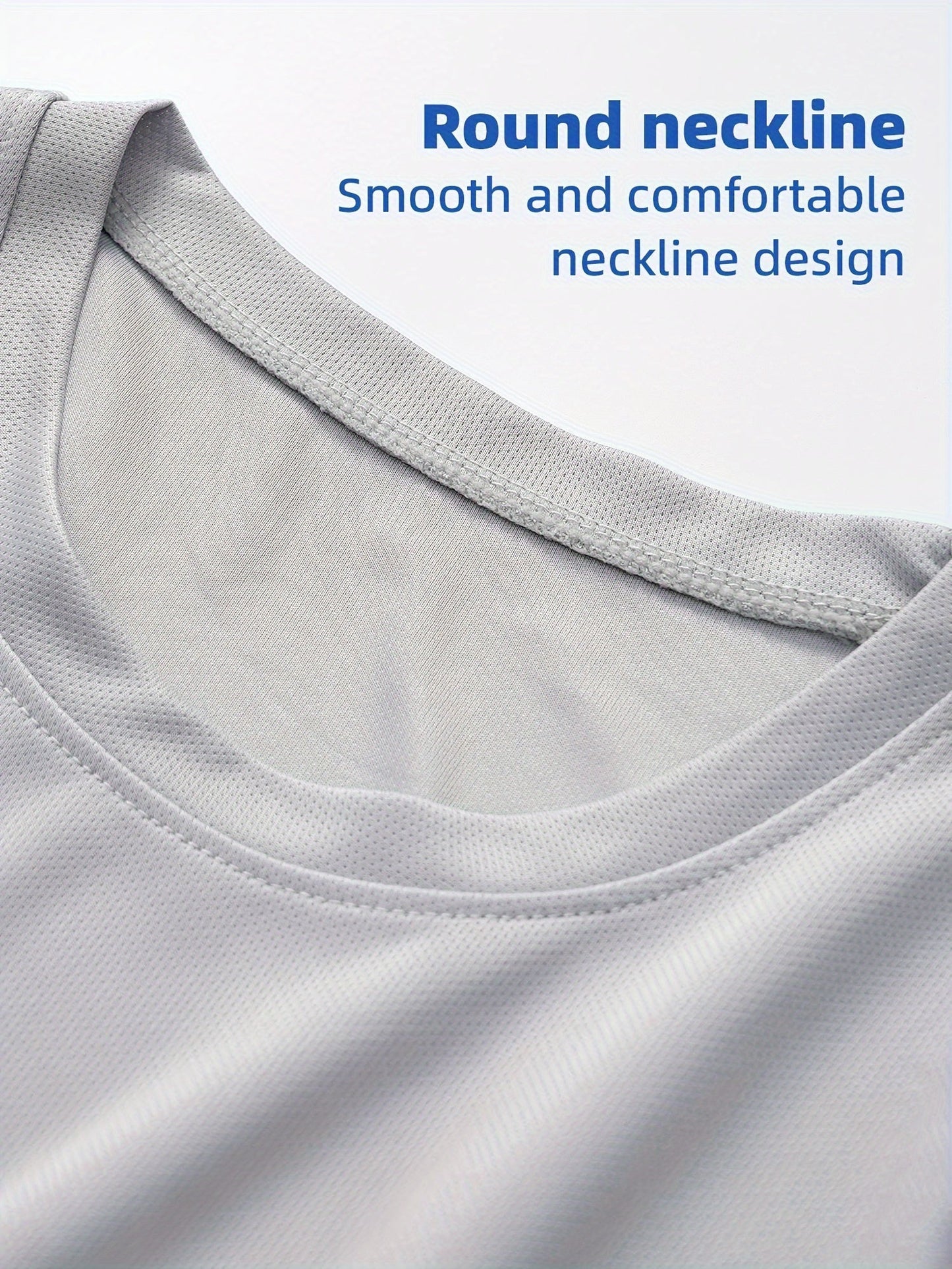 Men's Quick Dry Long Sleeve Shirts 5-Pack Moisture Wicking Breathable Athletic Workout Tops - Anti-Odor Stretchy Running Gym Training S-XXL