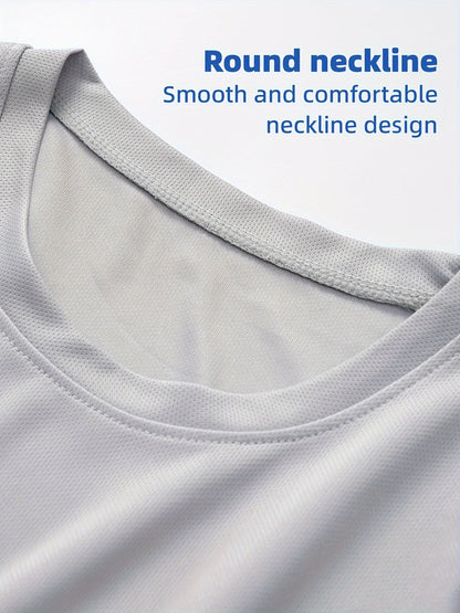 Men's Quick Dry Long Sleeve Shirts 5-Pack Moisture Wicking Breathable Athletic Workout Tops - Anti-Odor Stretchy Running Gym Training S-XXL