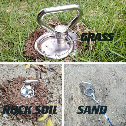 Heavy Duty Dog Stake Tie Out – 304 Stainless Steel Spiral Ground Anchor with 360° Swivel, Anti-Tangle, Holds Up to 200 lbs, for Camping, Beach & Yard Use