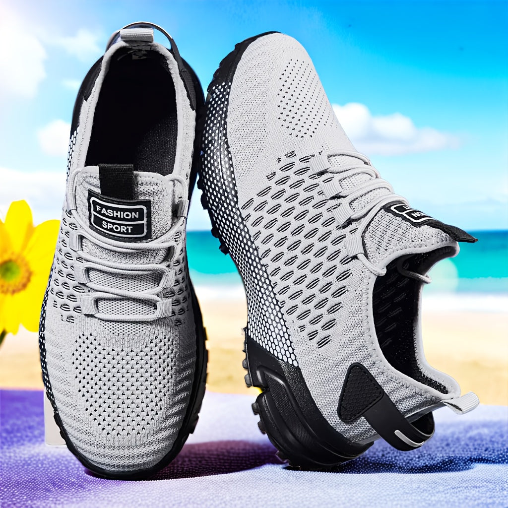 Men's Double Mesh Breathable Sneakers – Lightweight Non-Slip Running Shoes for Jogging Fitness Daily Travel & Casual Wear, Fashionable Sports Shoes Sizes US 7-14 in Multiple Colors