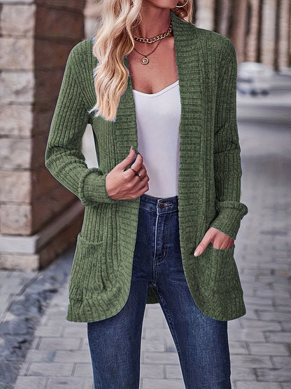 Women's Loose Casual Long Sleeve Blouse Solid Color Pocket Thread Splicing Relaxed Fit Top 10 Colors S-XXL Everyday Wear