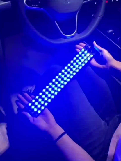 Car LED Neon Interior Light Strips USB Powered – High Brightness Automotive Ambient Lighting Kit, Foot Well Neon Accent Lights, Interior Mood Lights