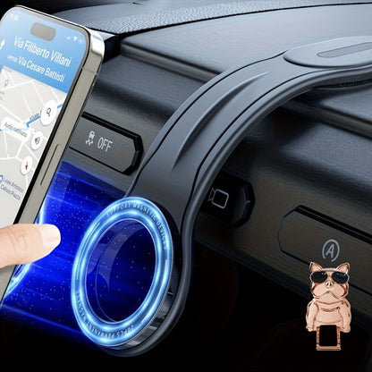 Magnetic Car Phone Mount with Bendable Aluminum Arm – Detachable Dashboard Mount for Most Car Models | Road Trip Essential