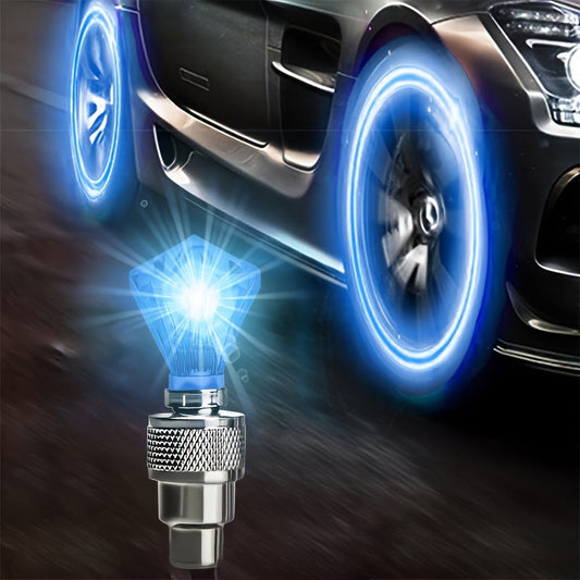 LED Tire Valve Stem Caps with Breathing Light & Running Horse Effect 4/8/16pcs Glow Wheel Valve Core Caps for Car Motorcycle Bike – Wind Fire Wheel Light UV & Explosion Proof – Green Red Blue Skeleton