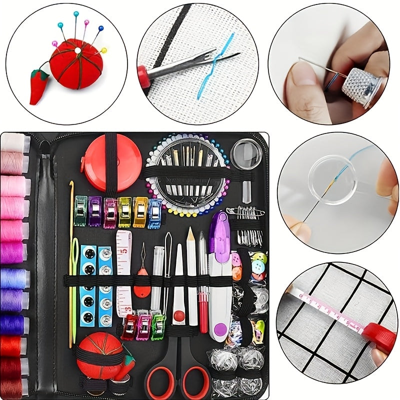 Sewing Kit 269pcs Complete Gift Set with Portable Case – Includes Thread, Needles, Scissors, Tape Measure & Pins – Perfect Sewing Supplies for Beginners, Travelers, Grandma, Mom & Friends