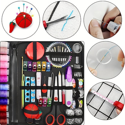 Sewing Kit 269pcs Complete Gift Set with Portable Case – Includes Thread, Needles, Scissors, Tape Measure & Pins – Perfect Sewing Supplies for Beginners, Travelers, Grandma, Mom & Friends