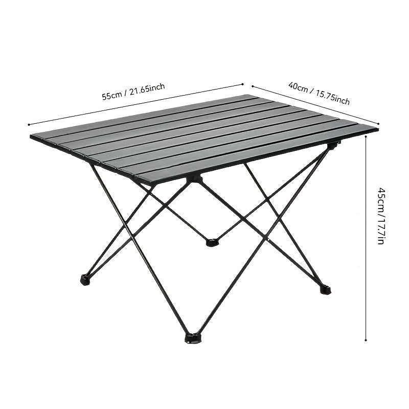 Folding Camping Table with Carry Bag – Lightweight Portable Outdoor Table 3 Sizes for Camping, Beach, Picnic, BBQ, Backyard, Boat & Travel, Easy Setup & Storage