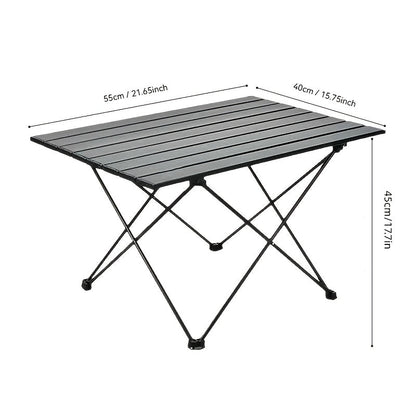 Folding Camping Table with Carry Bag – Lightweight Portable Outdoor Table 3 Sizes for Camping, Beach, Picnic, BBQ, Backyard, Boat & Travel, Easy Setup & Storage
