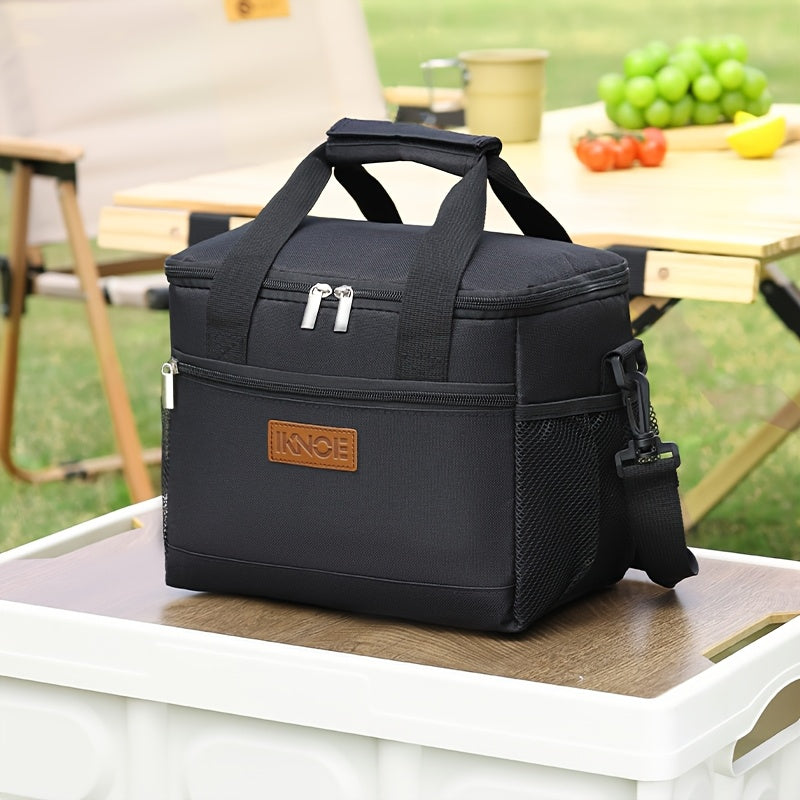 Insulated Lunch Bag Foldable Leakproof Thermal Tote for Work School Travel Picnic – Aluminum Foil Lining Keeps Food Cold Fresh Bento Box Bag Black Green Pink Floral