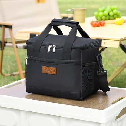 Insulated Lunch Bag Foldable Leakproof Thermal Tote for Work School Travel Picnic – Aluminum Foil Lining Keeps Food Cold Fresh Bento Box Bag Black Green Pink Floral