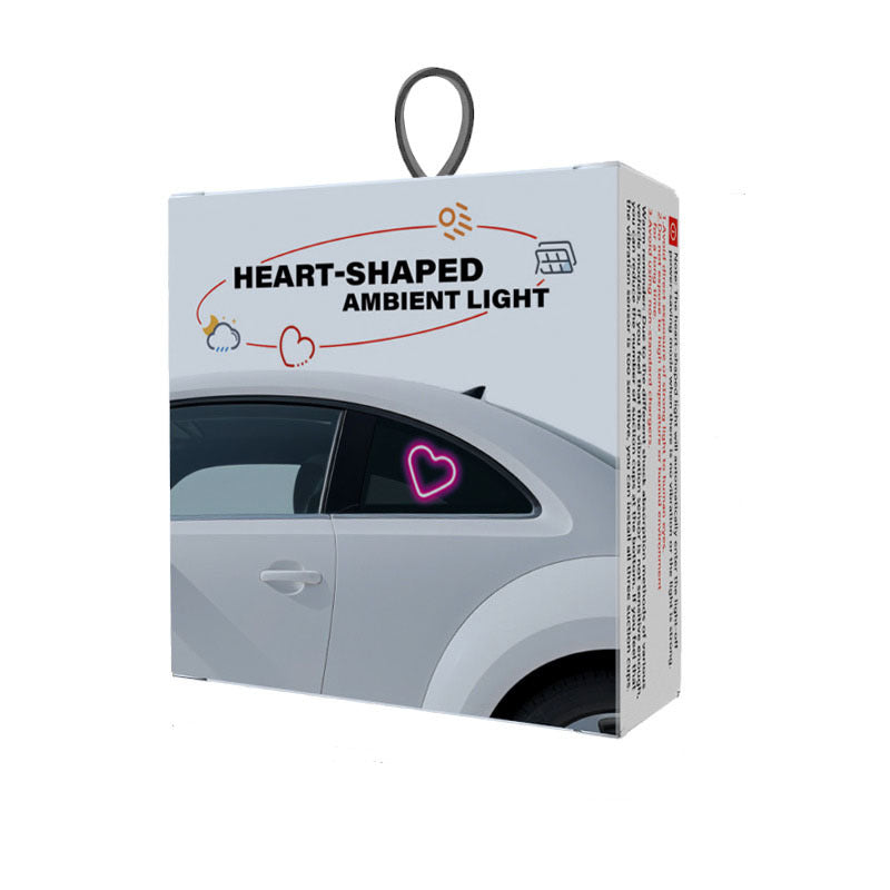 Car Interior LED Mood Lights – Heart & Flower Shaped Neon Ambient Light, USB Powered, Cute Car Window Decoration for Women Girls, Valentine's Day Car Accessories | Velora