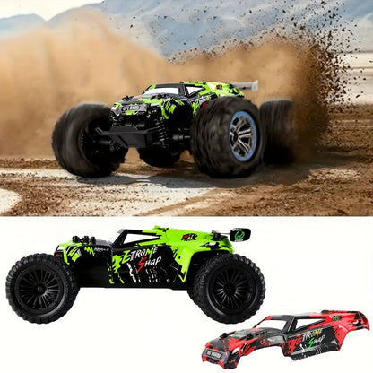 RC Off-Road Toy Car 2.4GHz – Durable Alloy Body All-Terrain Remote Control Car for Kids 3+, 4WD Fun Off-Road Model Truck, Best Birthday Easter Gift for Boys