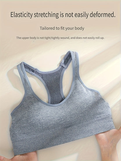 Women's Seamless Sports Bra 5-Pack – Wire-Free Soft Yoga Gym Bra, Opaque Stretch Fabric, Comfortable Everyday Fitness Bralette Set for Workout, Yoga & Casual Wear