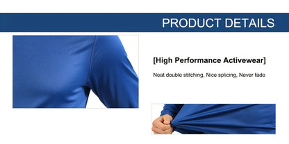 Men's Quick Dry Long Sleeve Shirts 5-Pack Moisture Wicking Breathable Athletic Workout Tops - Anti-Odor Stretchy Running Gym Training S-XXL