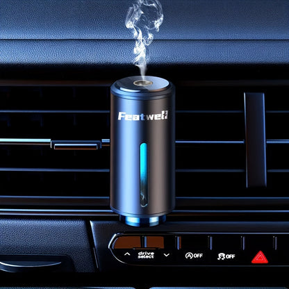 Car Essential Oil Aromatherapy Diffuser & Humidifier – 3 Adjustable Settings, USB Powered Air Freshener for Vehicles, Eliminates Odors & Enhances Cabin Air, Red / Black / Grey